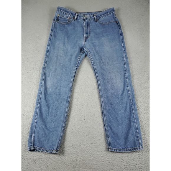 Levi's Other - Levis 505 Jeans Mens 36x30 Blue Casual Straight Leg Denim Pants